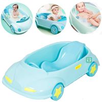 Bañera Tina de Baño Plegable Carrito Azul