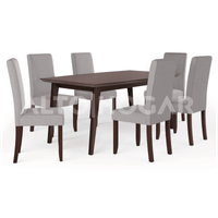 Juego de Comedor Alto Hogar 6 Sillas Arantzza Gris Claro