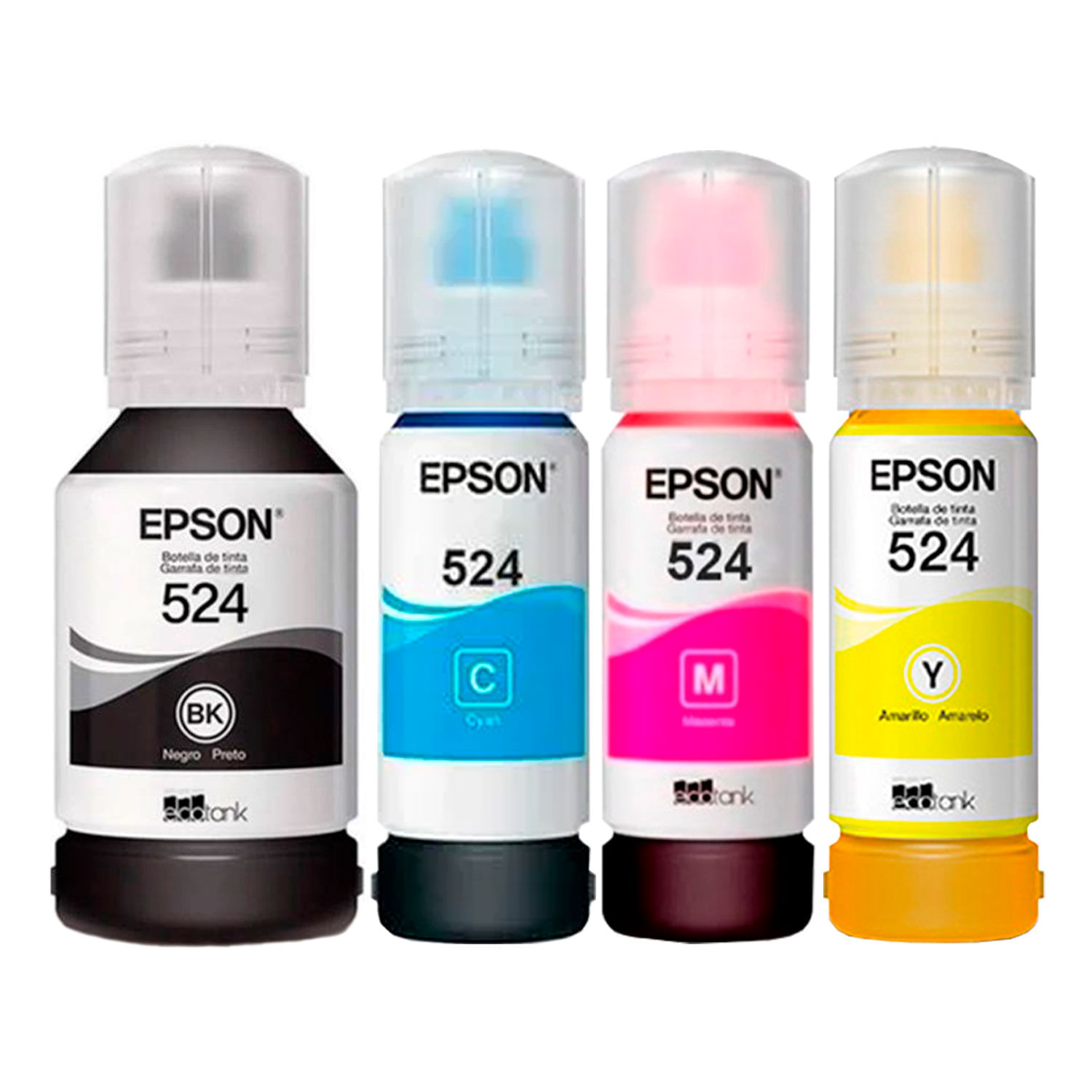 Juego de Tinta Epson T524 Negro y Colores para L15150 L15160