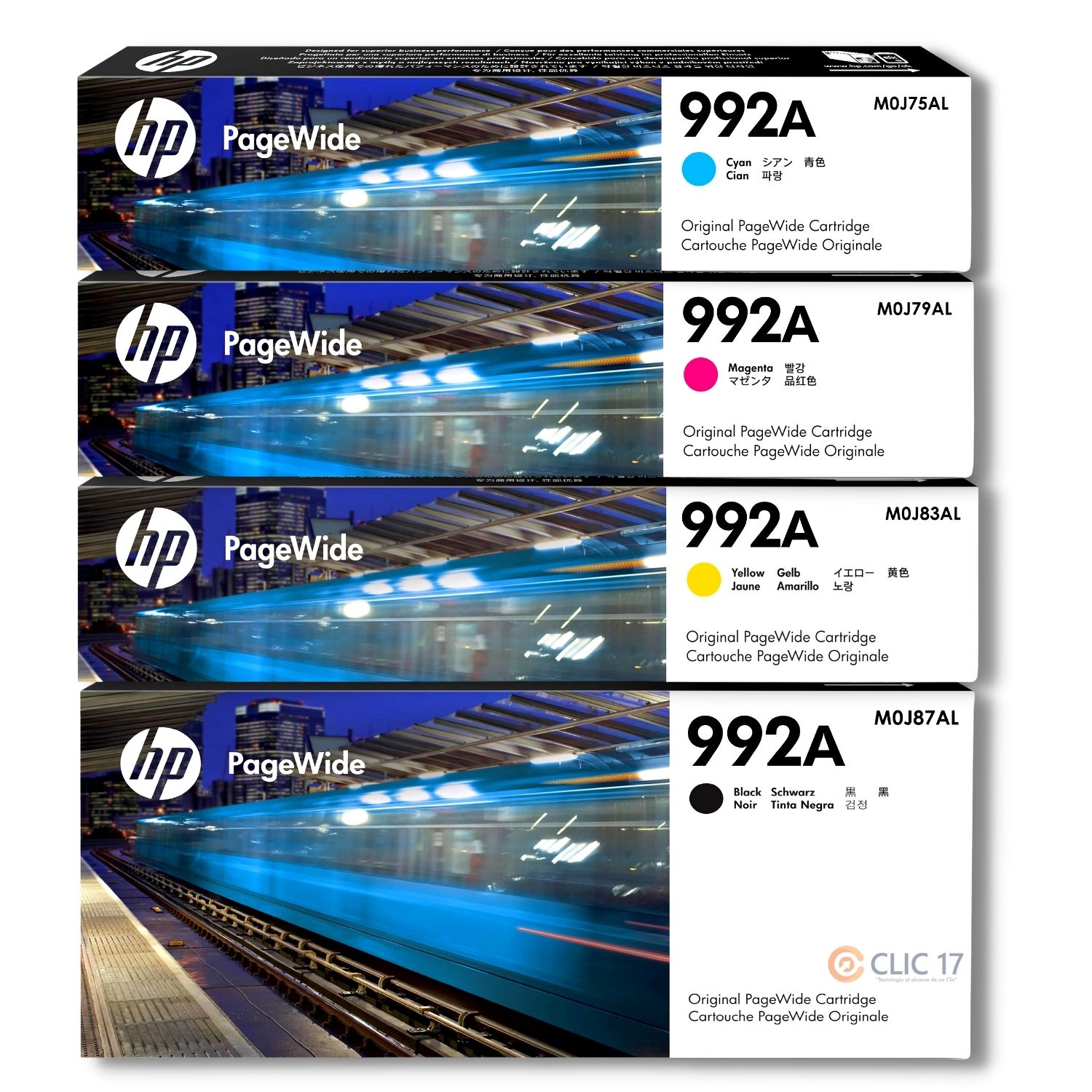 Kit Tinta HP 992A Cyan Magenta Amarillo Negro