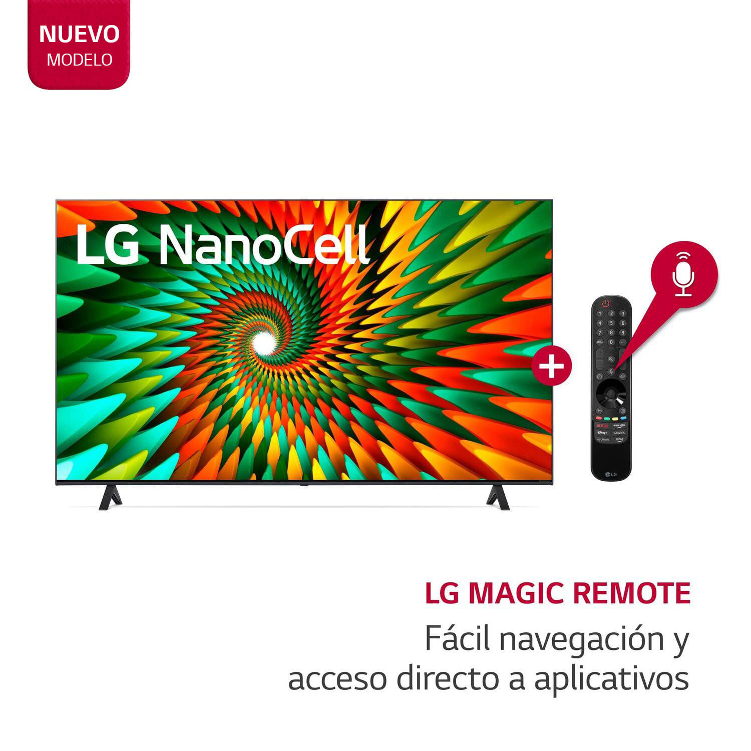 Televisor LG 75"" NanoCell Smart TV Ultra HD 4K con ThinQ AI 75NANO77SRA
