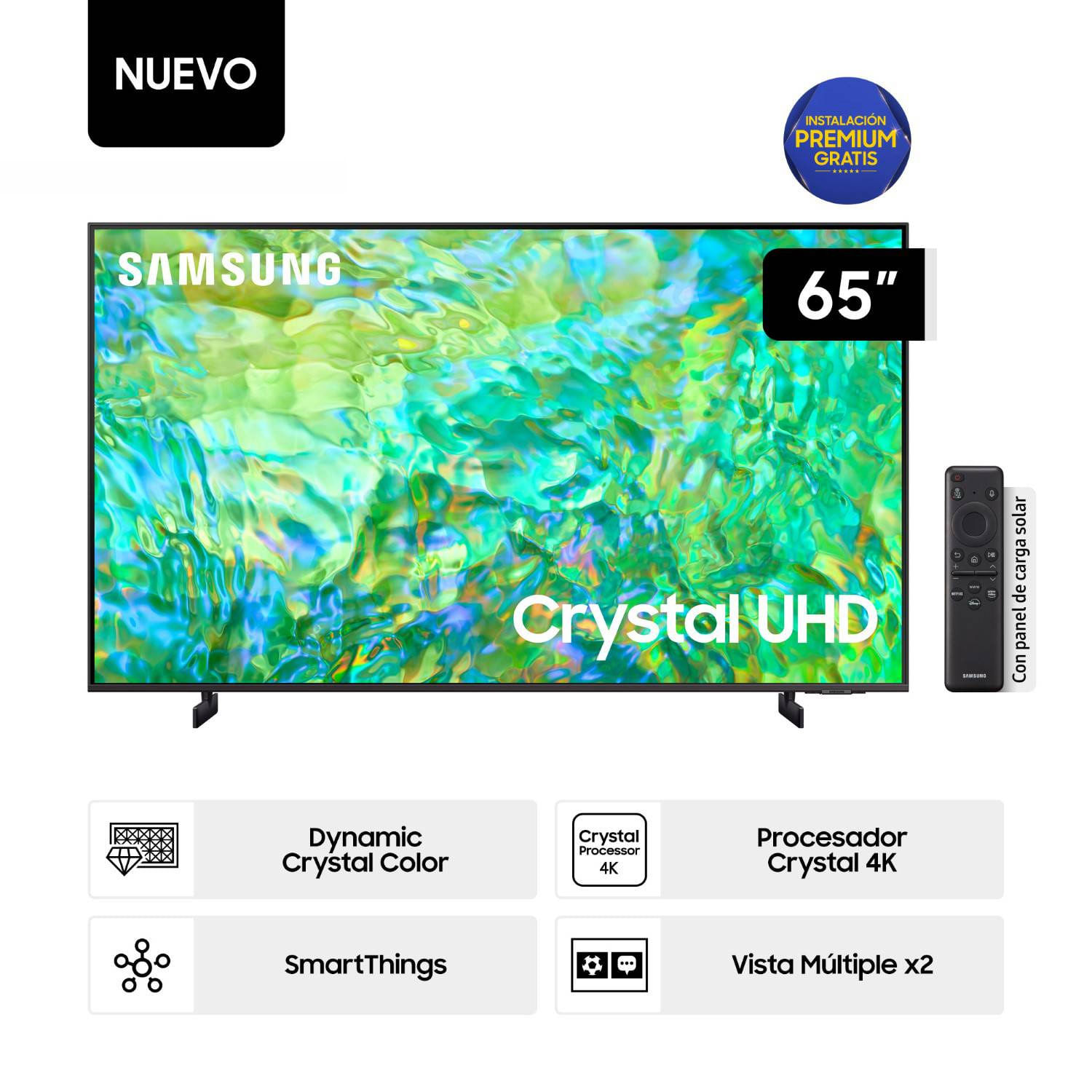 Televisor SAMSUNG CRYSTAL UHD 65" UHD 4K Smart Tv UN65CU8200GXPE