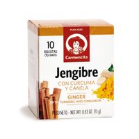 Infusión de Jengibre, Cúrcuma y Canela CARMENCITA Caja 10un