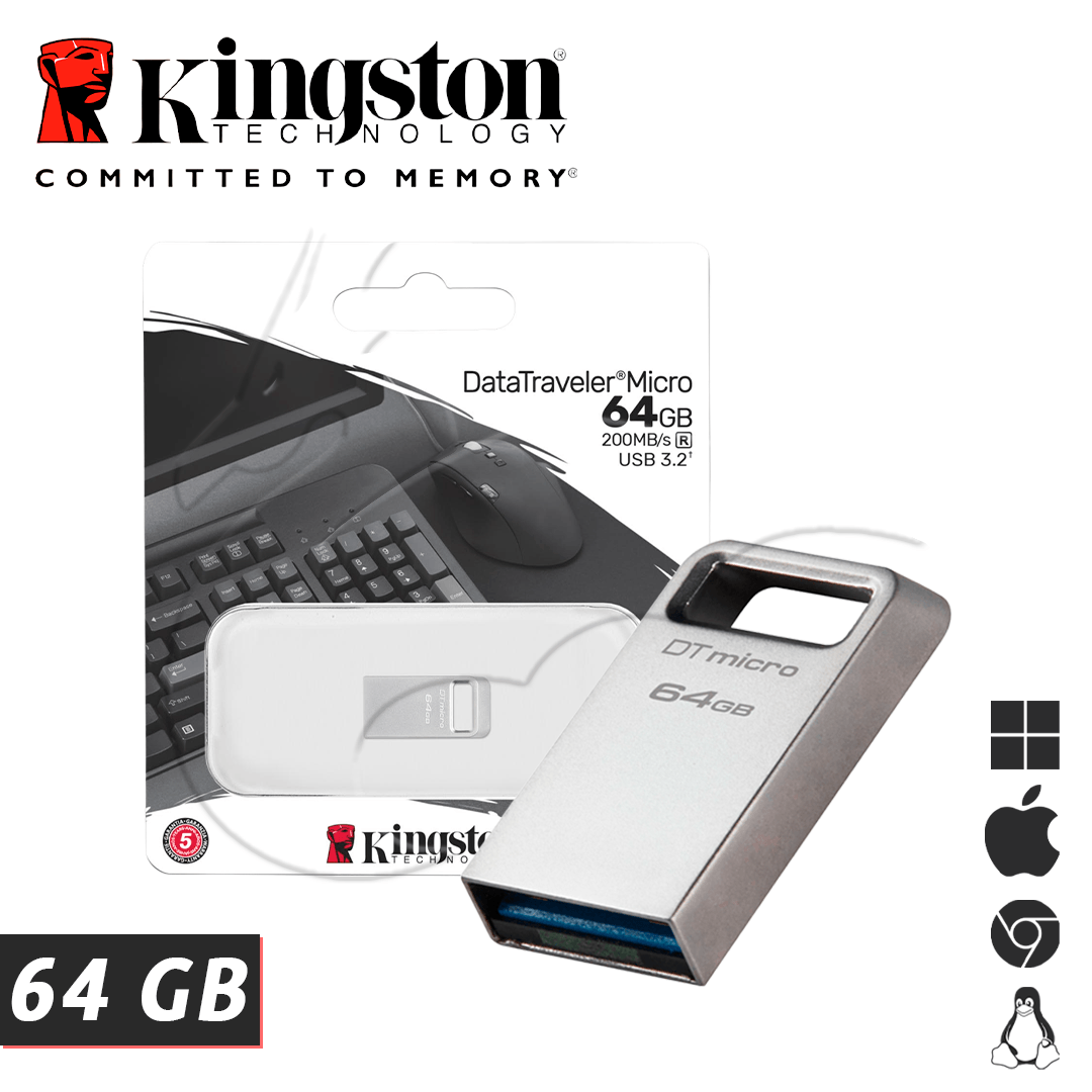 Memoria Usb Kingston Datatraveler Flash 64 Gb Ultrapequeño