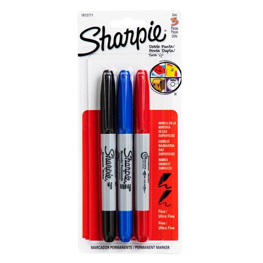 Blister 12 Rotuladores Permanentes Negro Sharpie –