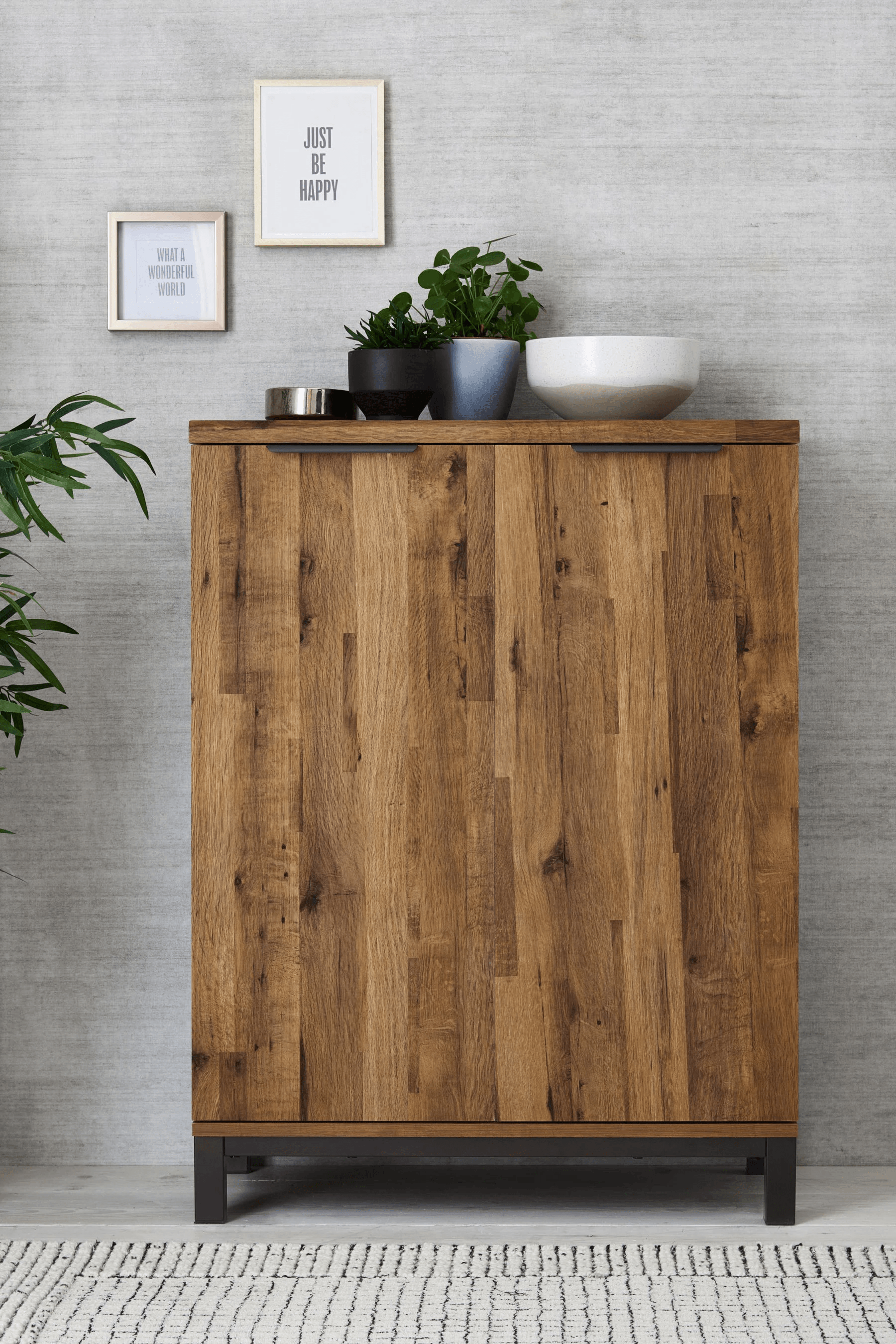 Mesa de Bar Rústica Miller 2 puertas color Marrón TU MESITA