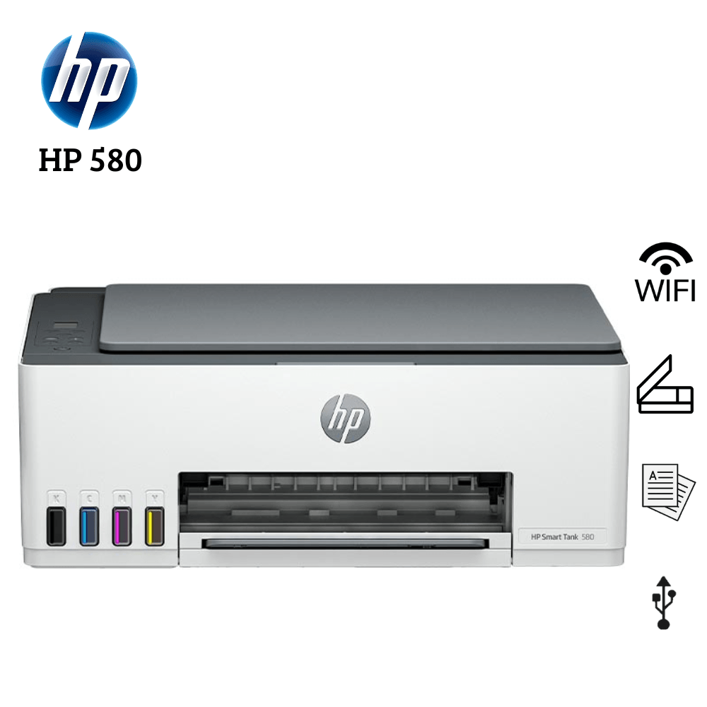 Impresora Multifuncional HP Smart Tank 580 Inalambrica Wifi