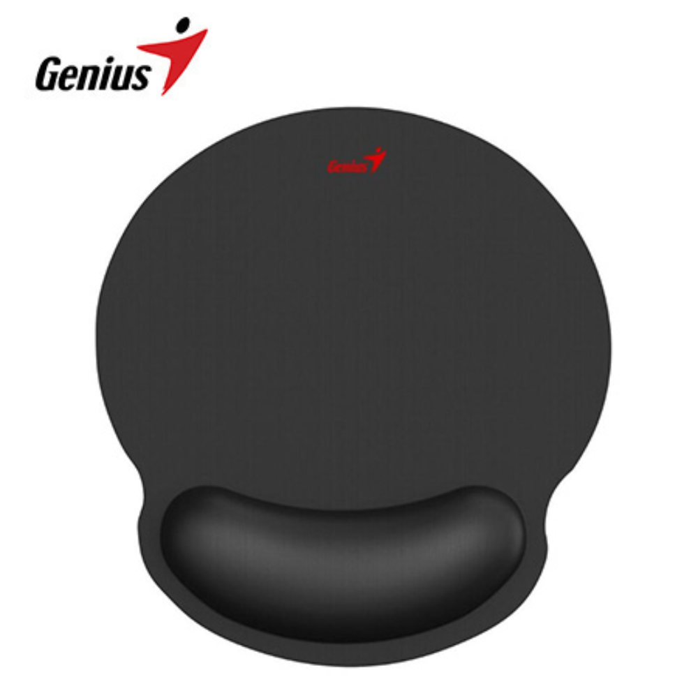 Mouse Pad Genius G-WMP 100 con Base Antideslizante con Descansador de Muñeca Negro