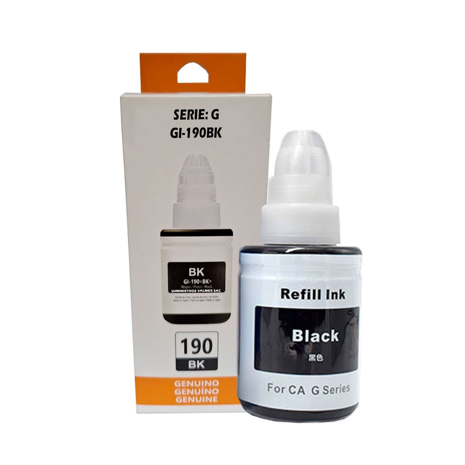 Tinta Compatible GI190BK Negro para Canon G3100 G4100