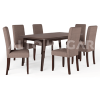 Juego de Comedor Alto Hogar 6 Sillas Arantzza Marrón