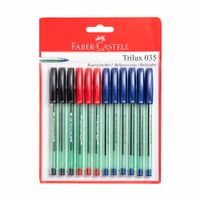 Lapiceros FABER CASTELL Trilux 035 Colores Blister 12un