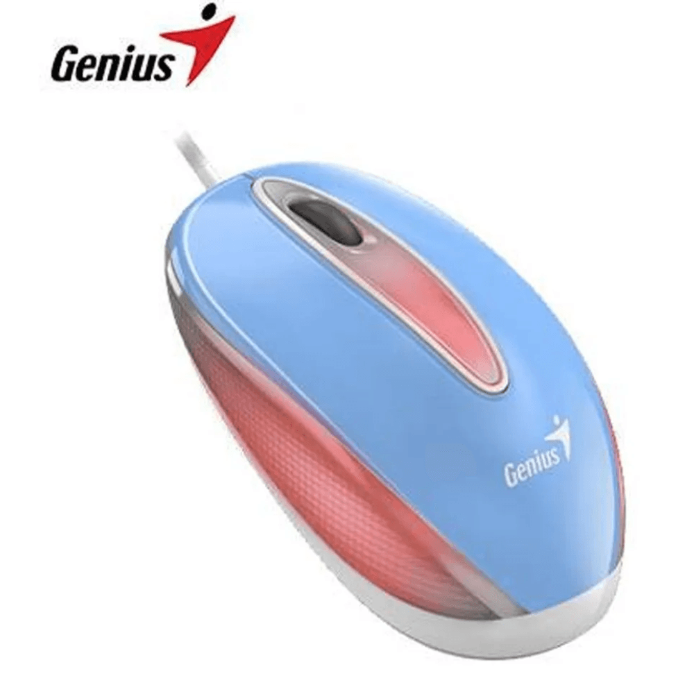 Mouse Alambrico Genius DX Mini 1000 DPI RGB LED Conexión USB Azul