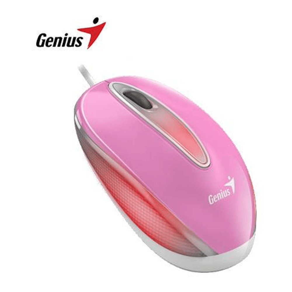 Mouse Alambrico Genius DX Mini 1000 DPI RGB LED Conexión USB Rosado