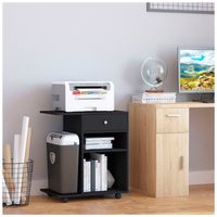 Mueble Porta Impresora Manollo Ventitas Home Negro