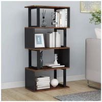 Librero Minimalista Mianur Ventitas Home Negro y Gales