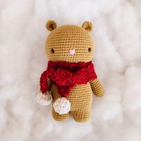 Peluche Oso Muñeco Infantil Amigurumi de Compañía Be Crafty Tejido a Mano en Algodón Hipoalergénico