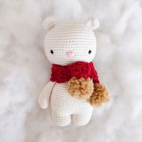 Peluche Oso Muñeco InfantilAmigurumi de Compañía Be Crafty Tejido a Mano en Algodón Hipoalergénico