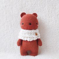 Peluche Oso Muñeco Infantil Amigurumi de Compañía Be Crafty Tejido a Mano en Algodón Hipoalergénico