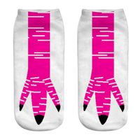 Medias Taloneras Diseño Patas de Gallina/Pollo Rosado