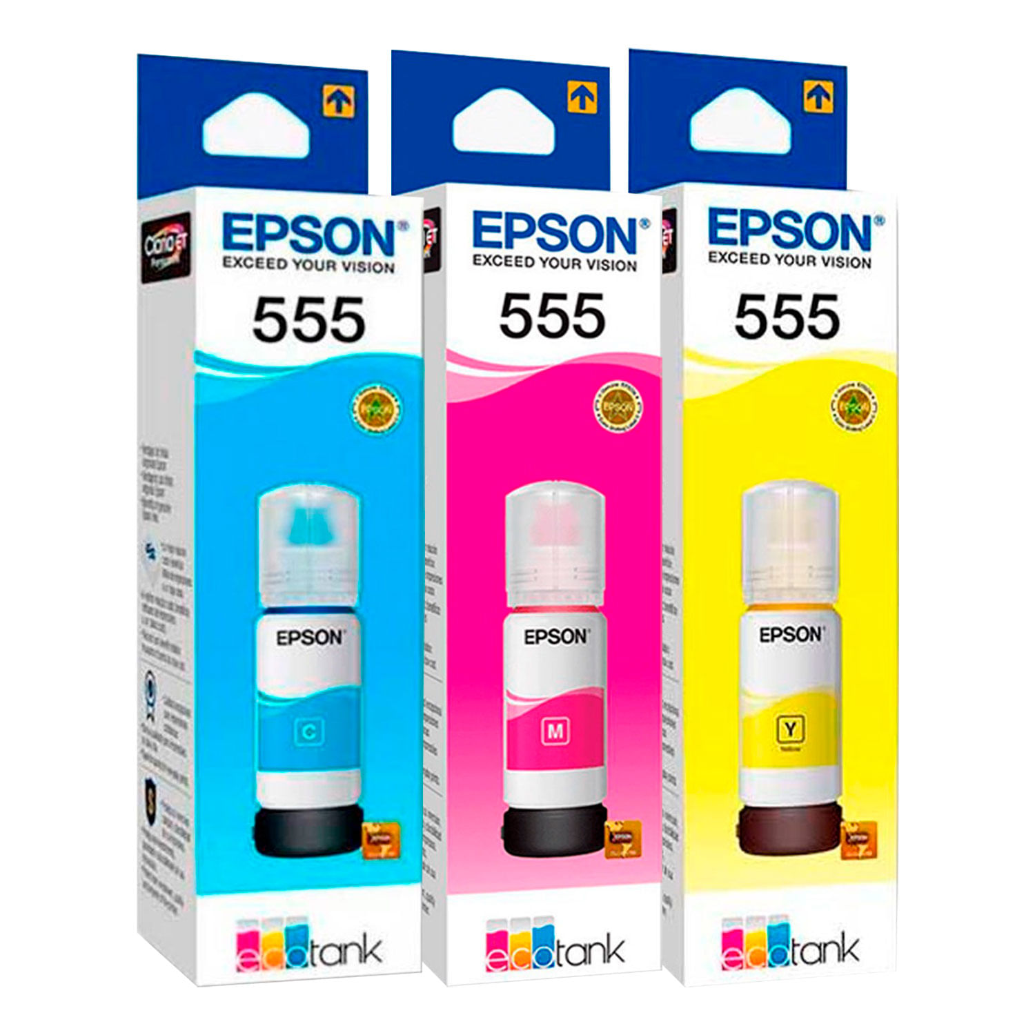 Tinta Epson T555 Colores Cyan Magenta Yellow