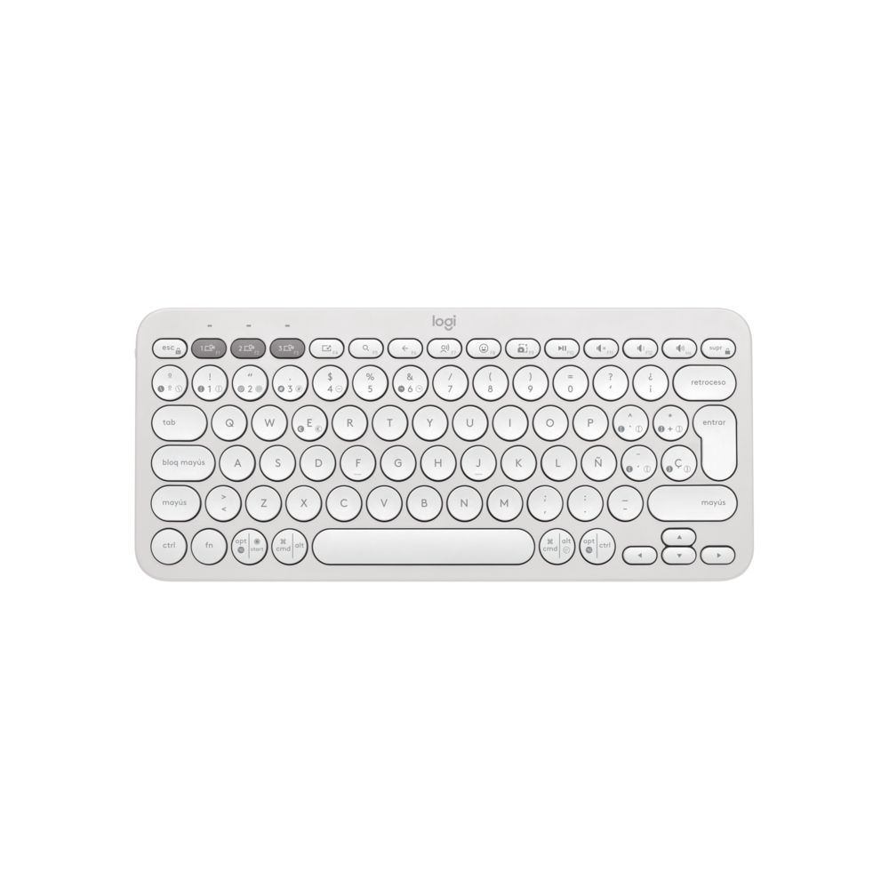 Teclado Bluetooth Logitech Pebble 2 K380s Blanco