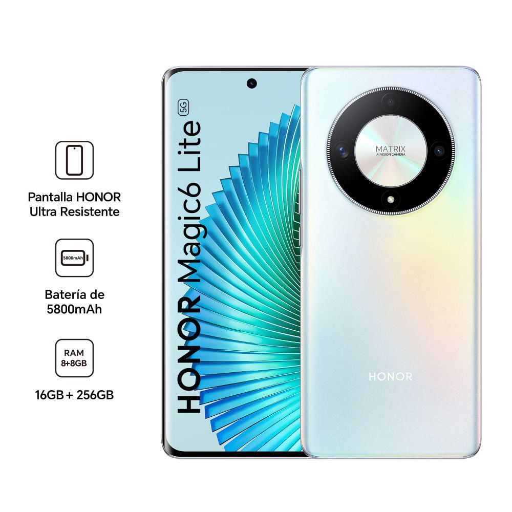 Celular Honor Magic 6 Lite 5G 6.78"" 8GB RAM 256GB Titanium silver