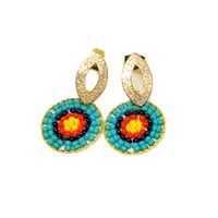 Aretes de Tejido Tropical 2 Marialu Creaciones