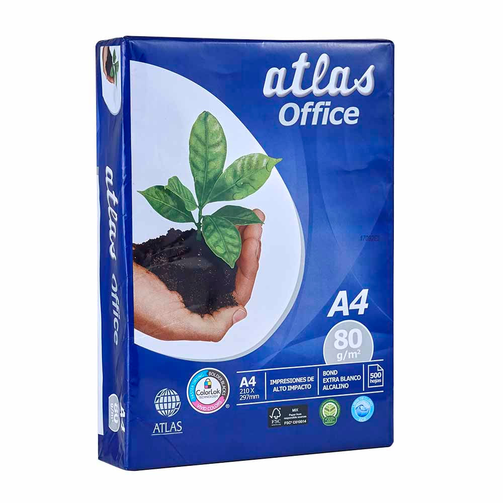 Papel Bond ATLAS A4 80g Caja 1Resma | plazaVea - Supermercado