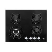 Encimera de Empotrar Sole SOLCO034 4 Quemadores Negro