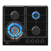 Cocina Empotrable a Gas 4 Hornillas Vulcano 4 Marca Klimatic