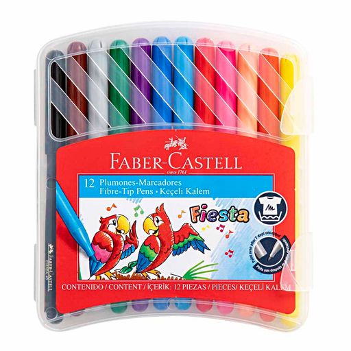 Plumones Fiesta 45 en estuche rígido x 36 colores – Faber-Castell Perú