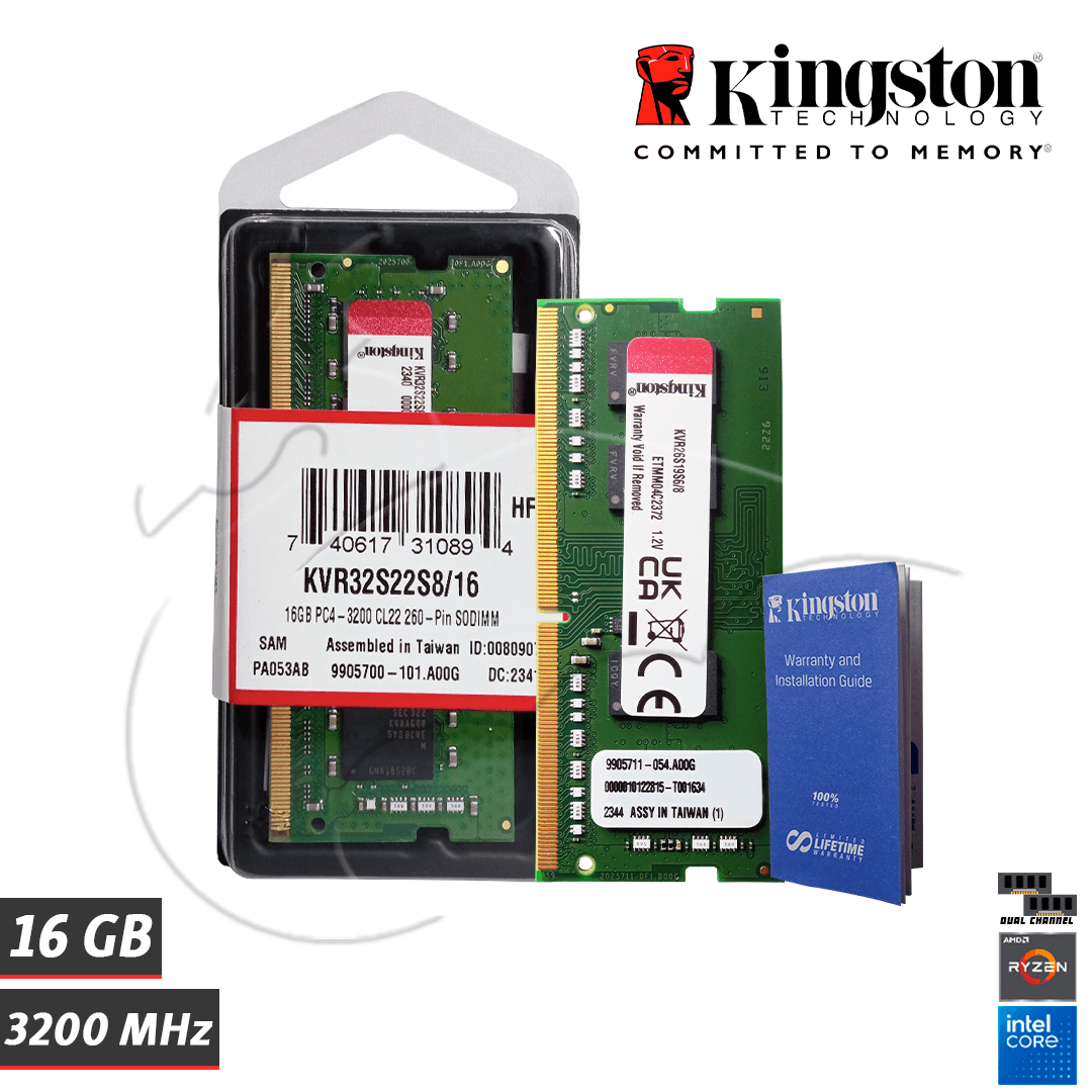 Memoria Ram Ddr4 Laptop 16gb 3200 Mhz Kingston