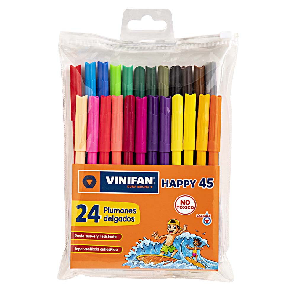Plumones VINIFAN Happy 45 Estuche 24un