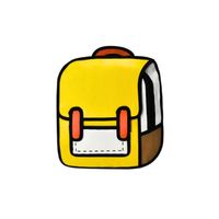 Mochila Impermeable Anime 2D Amarillo