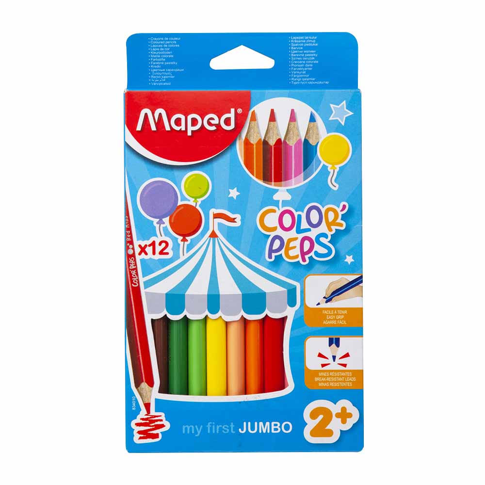Colores Jumbo MAPED Caja 12un | plazaVea - Supermercado colores jumbo maped