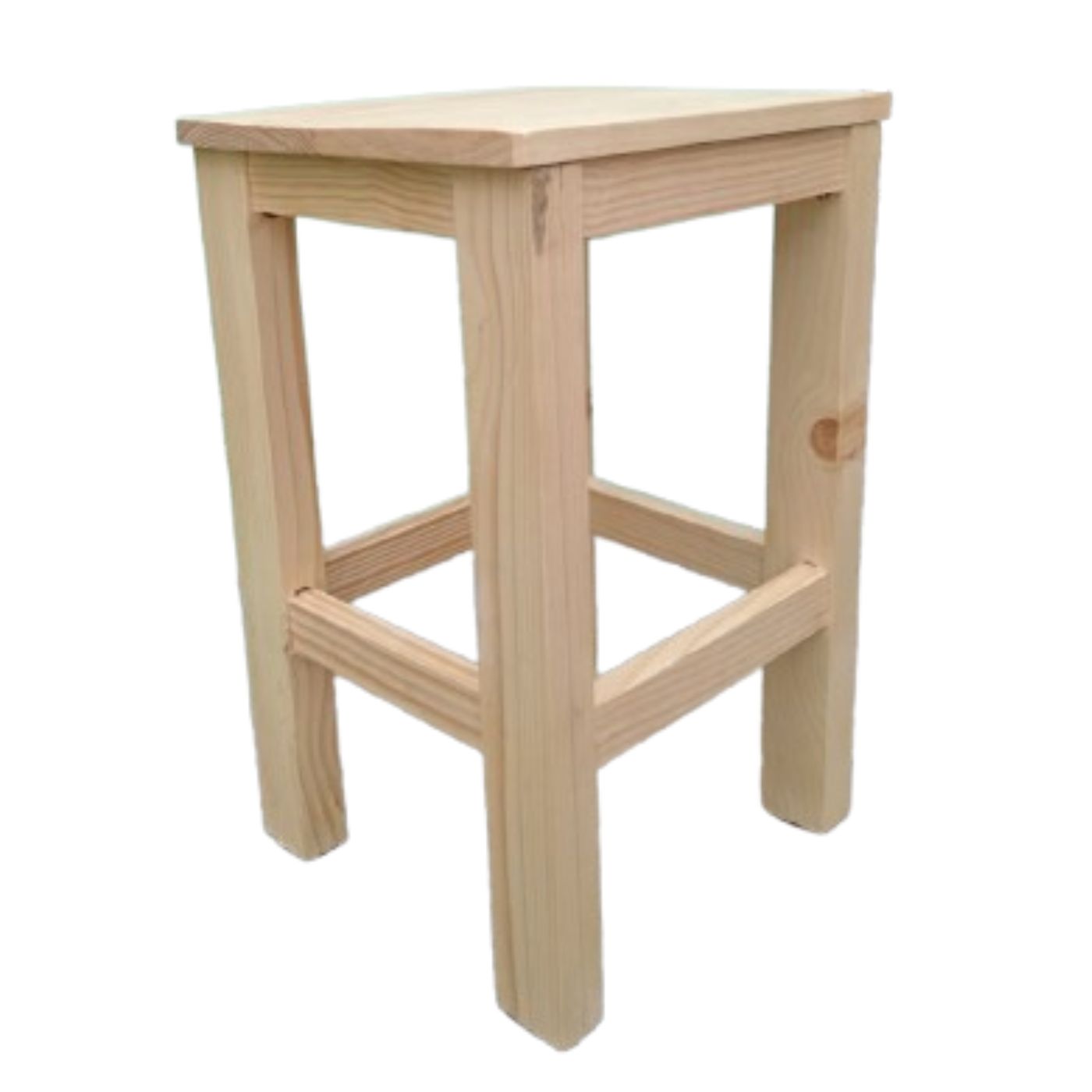 Banquito de Madera Dancing en Natural Laqueado