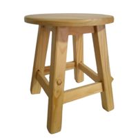 Banquito de Madera Redondo Bustin en Natural