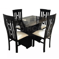 Juego de Comedor Alto Hogar 4 Sillas Levana Beige