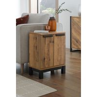 Mesa Lateral Yuliet 2 puertas color Marrón TU MESITA