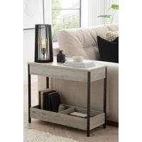 Mesa Lateral Minimalista Joan color Ceniza TU MESITA