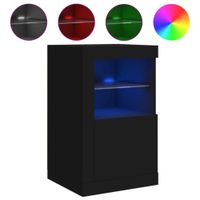 Velador Clásico Jones luces LED color Negro TU MESITA 1 puerta