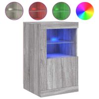 Velador Clásico Jones luces LED color Gris TU MESITA 1 puerta