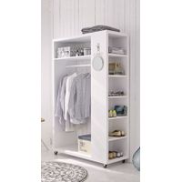 Ropero Vestidor Marión color Blanco con Ruedas TU MESITA