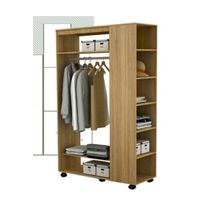 Ropero Vestidor Marión color Marrón con Ruedas TU MESITA