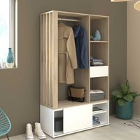 Vestidor Moderno Alpha color Roble/Blanco TU MESITA