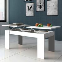 Mesa de Centro Elevable Candy color Blanco TU MESITA doble puerta