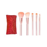 Set Brochas Maquillaje Rose Gold 5 und + Cosmetiquera Satine