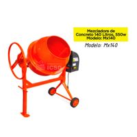 Trompo Mezcladora de Concreto 140L y 550W