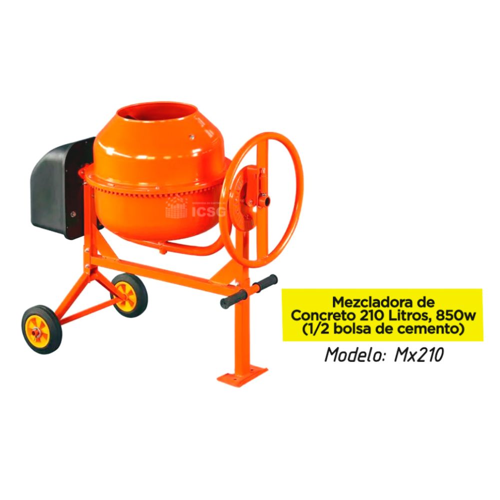 Trompo Mezcladora de Concreto 210L y 850W