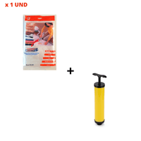 Combo Bolsa al Vacío Pack x  1 unidad de 60 x 80 cm + Succionador de Mano Portátil para Bolsas Compr